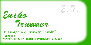 eniko trummer business card